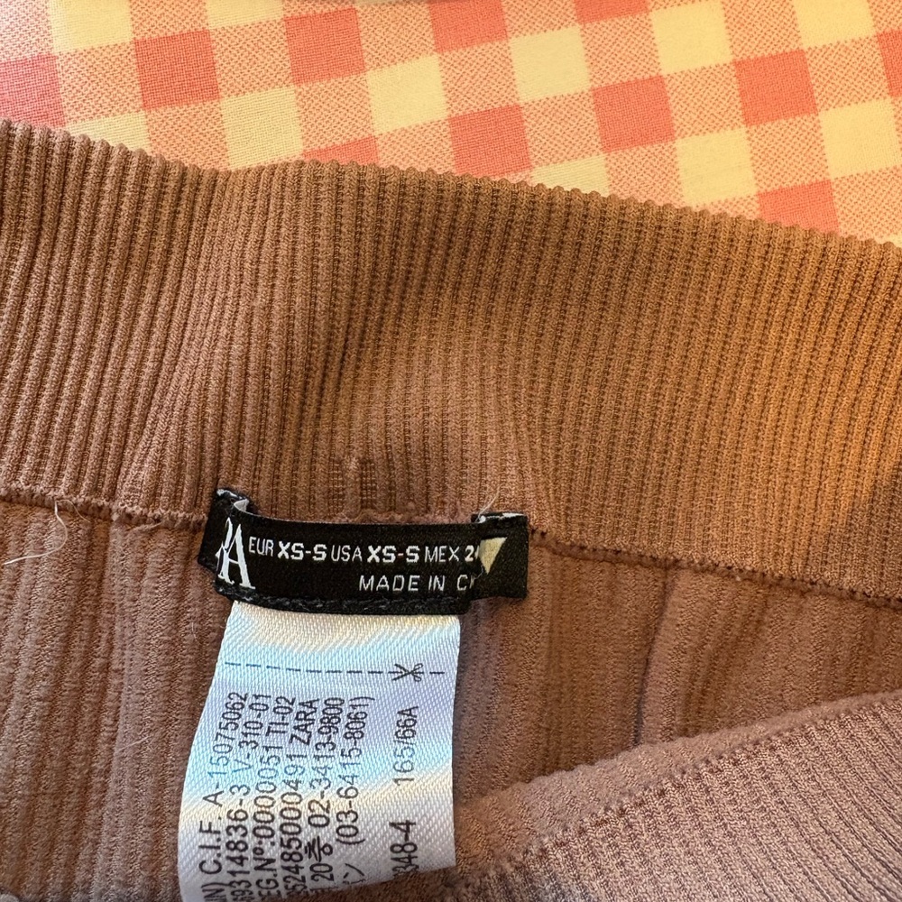 Zara Tan Ribbed Matching Workout set - Picture 7 of 9